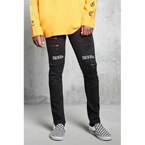 Forever 21 Edgar Allan Poe Quote Skinny Jeans